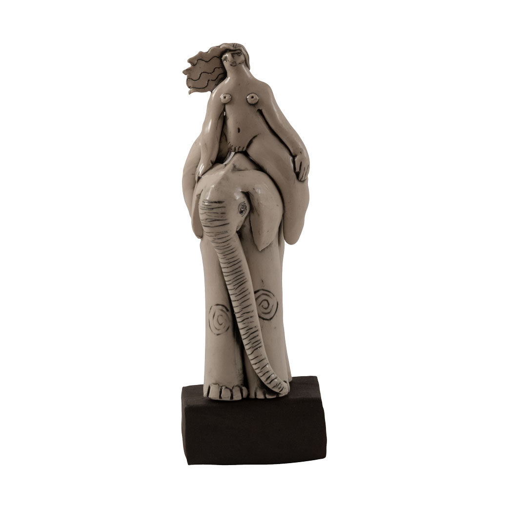 Tania Babb ceramic sculpture lady on Ellie